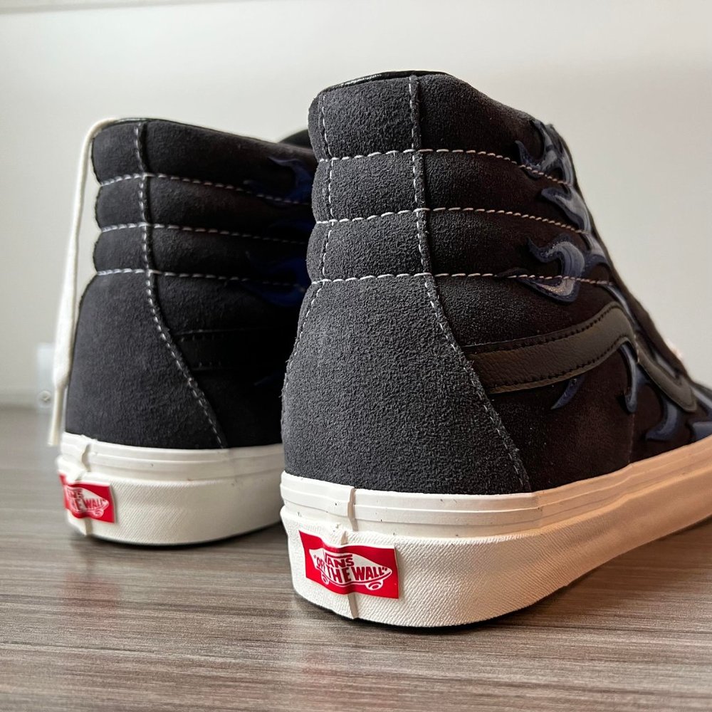 Vans Anaheim Factory SK8-Hi 38 DX Skate Shoes Men's Black Layered Blue Flame - Picture 9 of 16